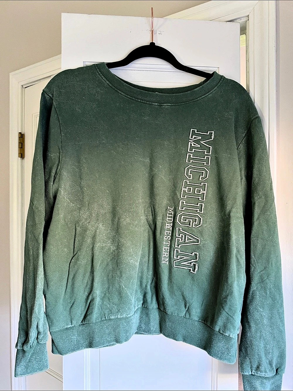 ASOS Michigan Crew Sweatshirt - Acid Wash Style, 100% cotton